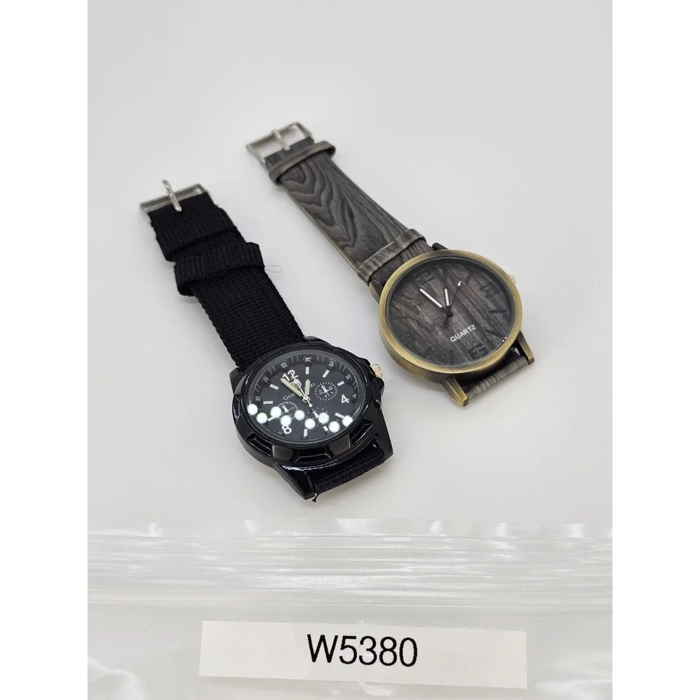 2X Men's‎ Analog Watches 40MM Black Gray Dial Black Gray Bands New Battery